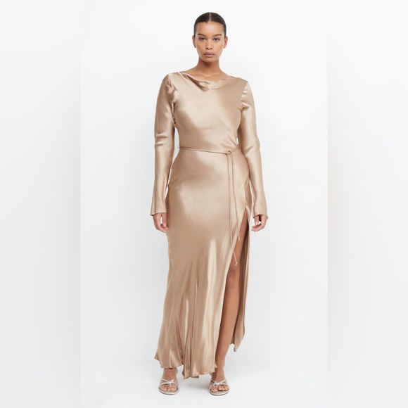 green emerald velvet dress Bec and Bridge - Dreamer Square Neck Dress Golden (Size 8)  Goldie's